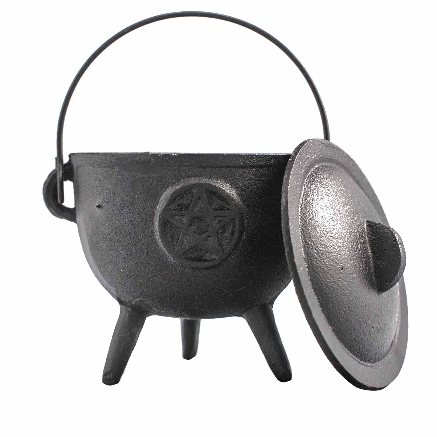 Cast Iron Cauldron with Pentagram 11x13cm