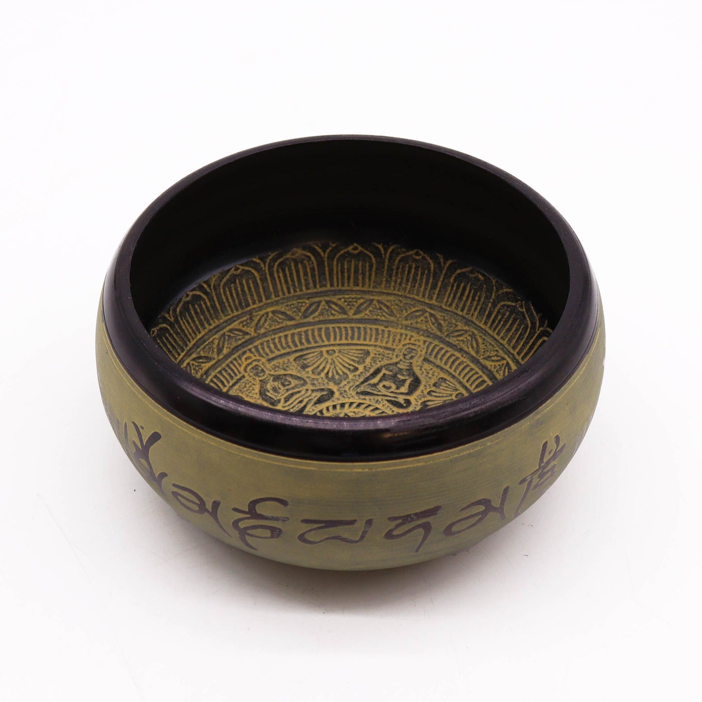 Earth Powder Singing Bowl - Mantra Five Buddha - 16cm