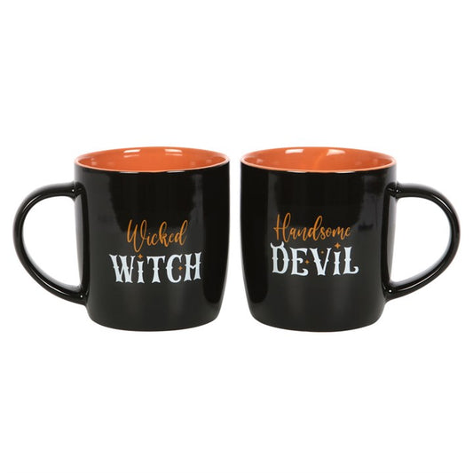 Wicked Witch and Handsome Devil Couples Mug Set