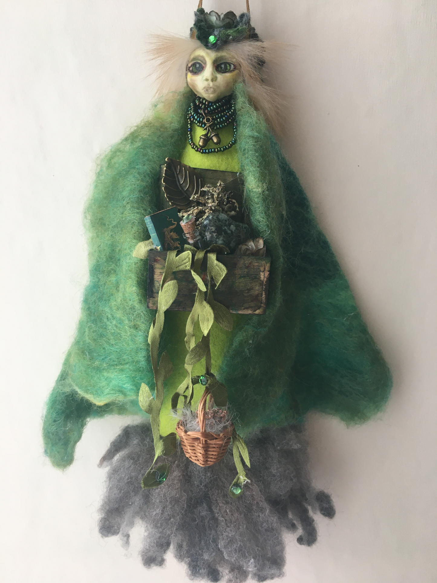 SAERON, One of a Kind Welsh Fairy Art Doll Handmade Warlock Witch Fantasy Wicca Altar Doll