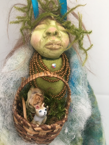 GARN, Handmade OOAK Welsh Elf Gnome Art Doll