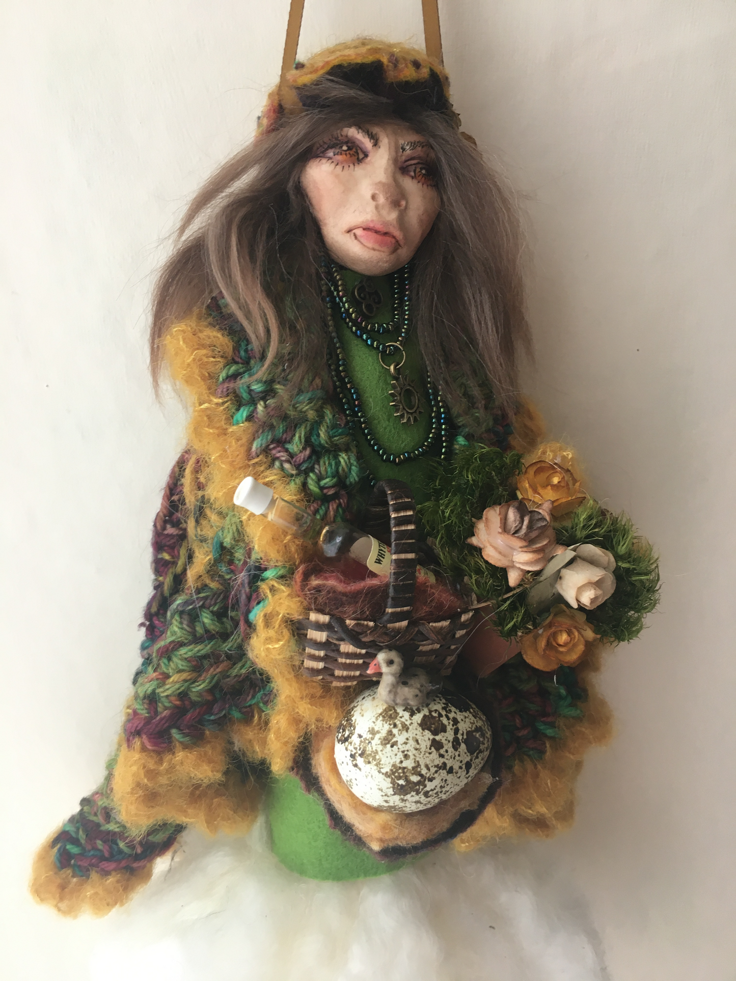 BERYL,  Handmade OOAK Welsh Fairy Witch Art Doll