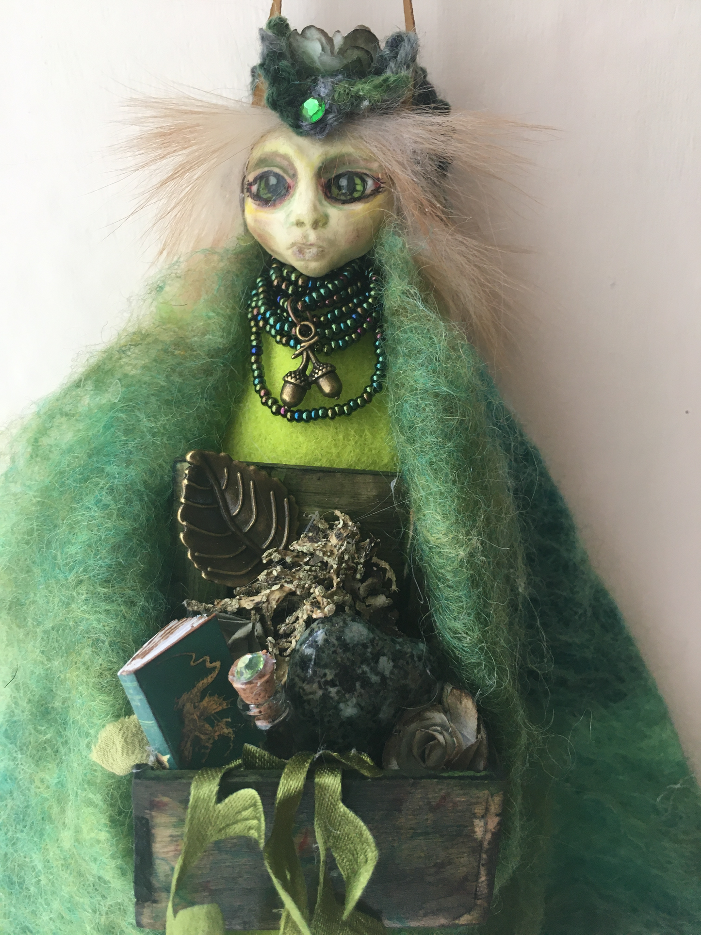 SAERON, One of a Kind Welsh Fairy Art Doll Handmade Warlock Witch Fantasy Wicca Altar Doll