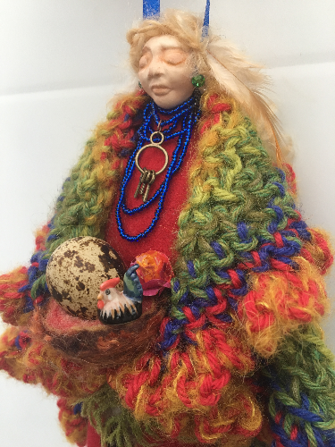 PRYDWEN, Handmade OOAK Welsh Rainbow Fairy Art Doll