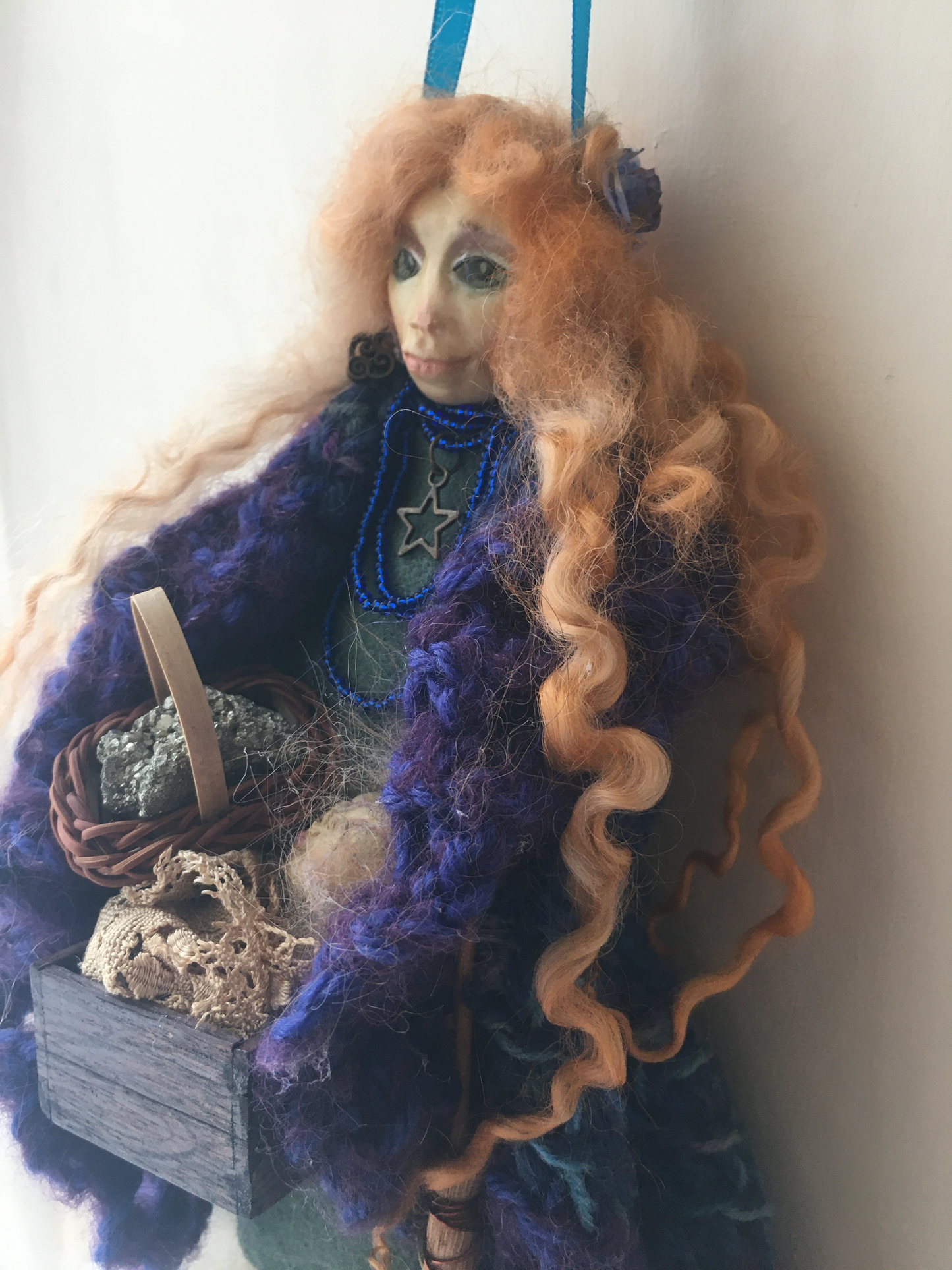 EFLYN, Handmade OOAK Wise Woman Welsh Fairy Witch Art Doll * Mother and Child