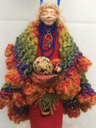 PRYDWEN, Handmade OOAK Welsh Rainbow Fairy Art Doll