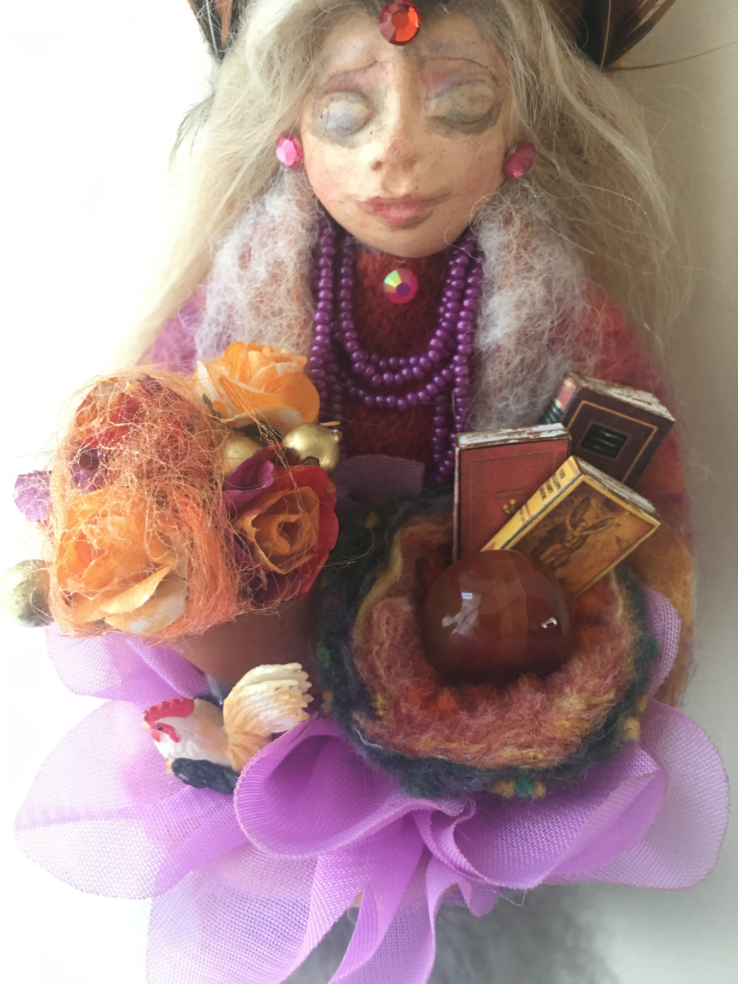 FFREYA, Handmade OOAK Welsh Flower Fairy Art Doll