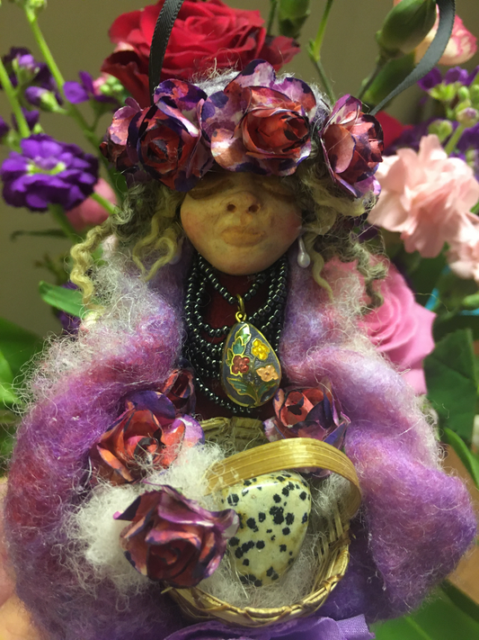 MATI, Handmade OOAK Welsh Flower Forest Fairy Art Doll