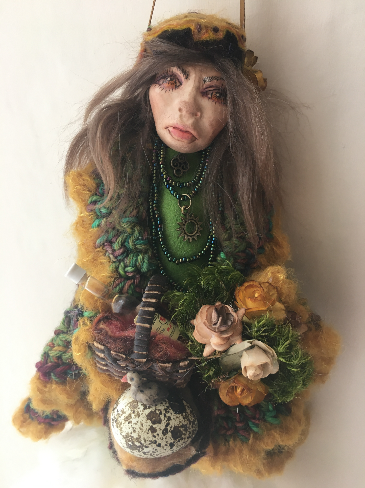 OOAK welsh fairy art doll fantasy collectible handmade doll art witch doll art