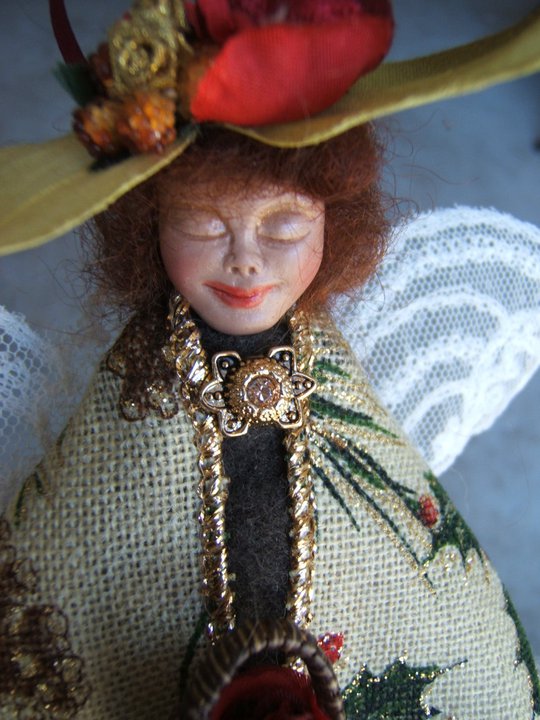 Isabelle: Handmade OOAK Guardian Angel Christmas Angel Art Doll