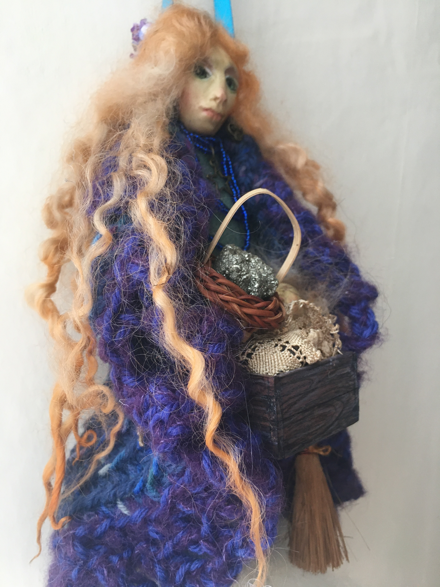 EFLYN, Handmade OOAK Wise Woman Welsh Fairy Witch Art Doll * Mother and Child