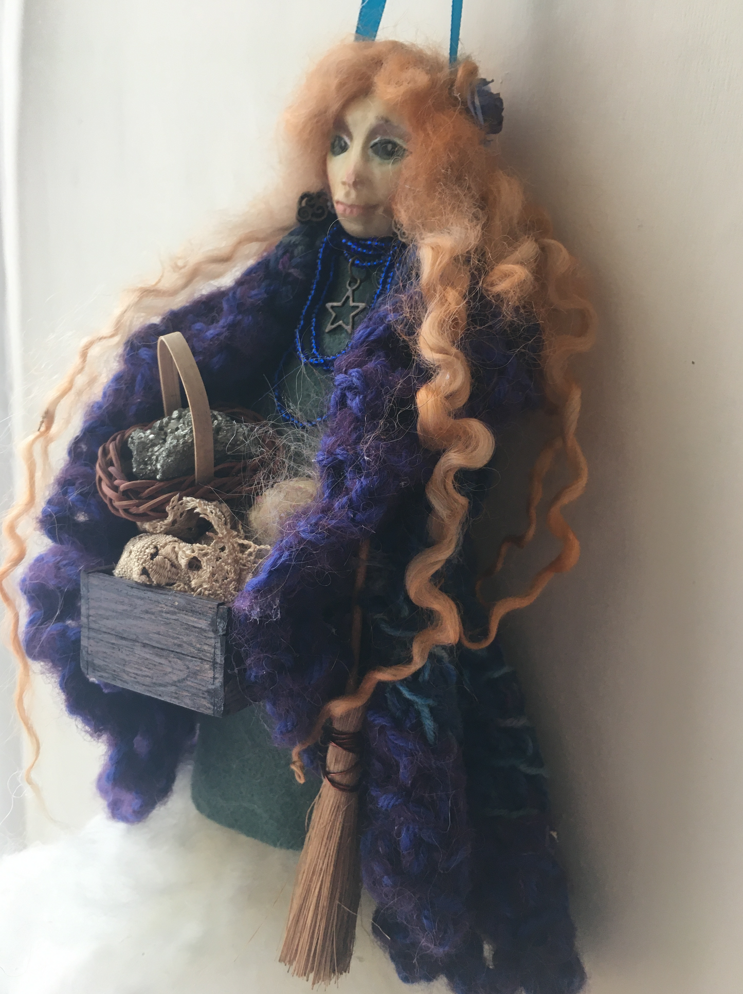 EFLYN, Handmade OOAK Wise Woman Welsh Fairy Witch Art Doll * Mother and Child