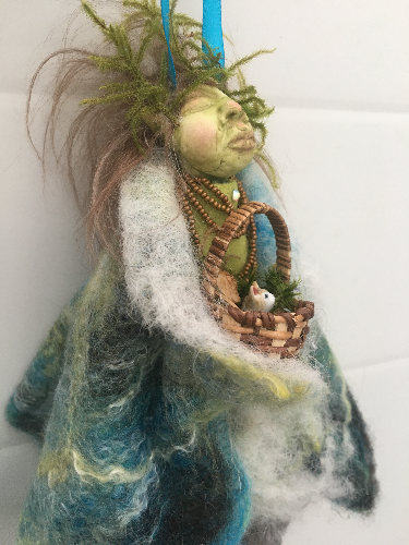 GARN, Handmade OOAK Welsh Elf Gnome Art Doll