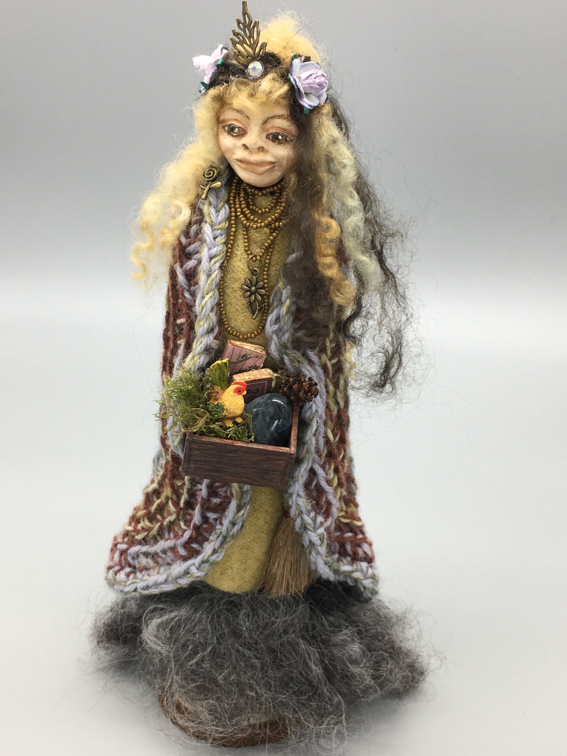 OOAK welsh fairy art doll fantasy collectible handmade doll art art