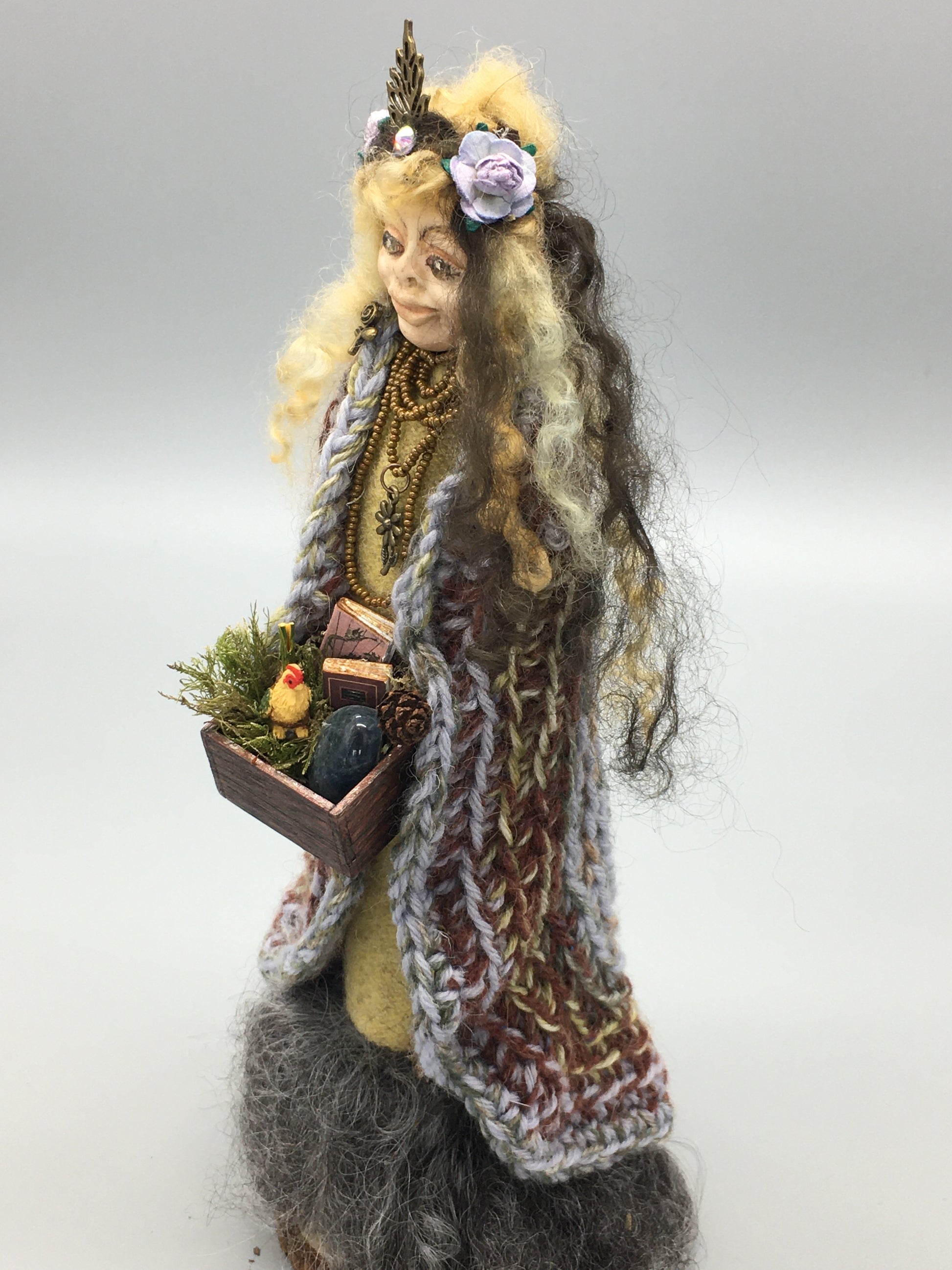 OOAK welsh fairy art doll fantasy collectible handmade doll art wizard doll art