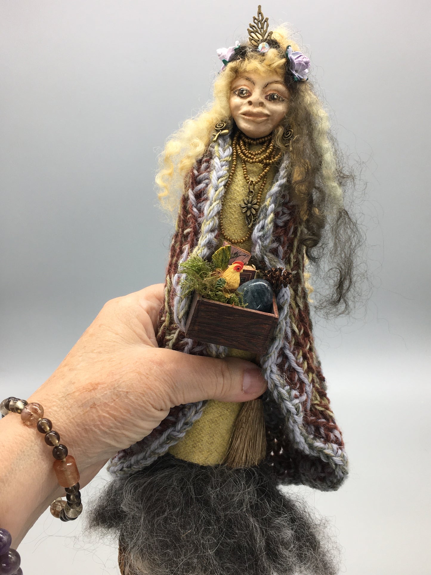 OOAK welsh fairy art doll fantasy collectible handmade doll witch art