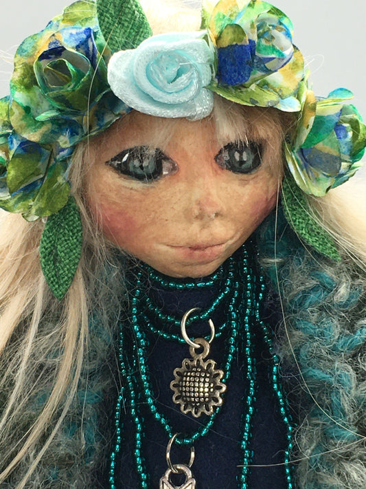 RHAEADR: Handmade OOAK Art Doll Welsh Fairy Fantasy