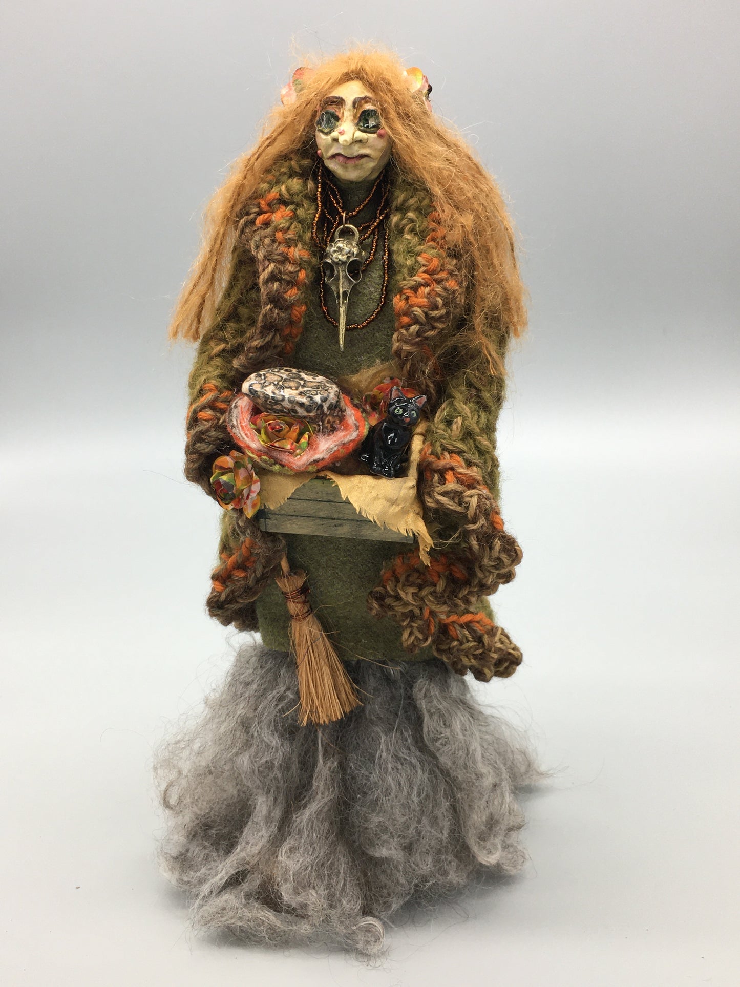 GWRACH: Wise Woman Fairy Witch Welsh Art Doll Handmade