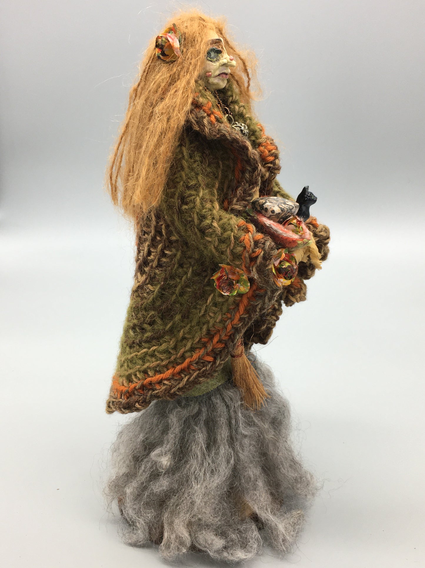 GWRACH: Wise Woman Fairy Witch Welsh Art Doll Handmade