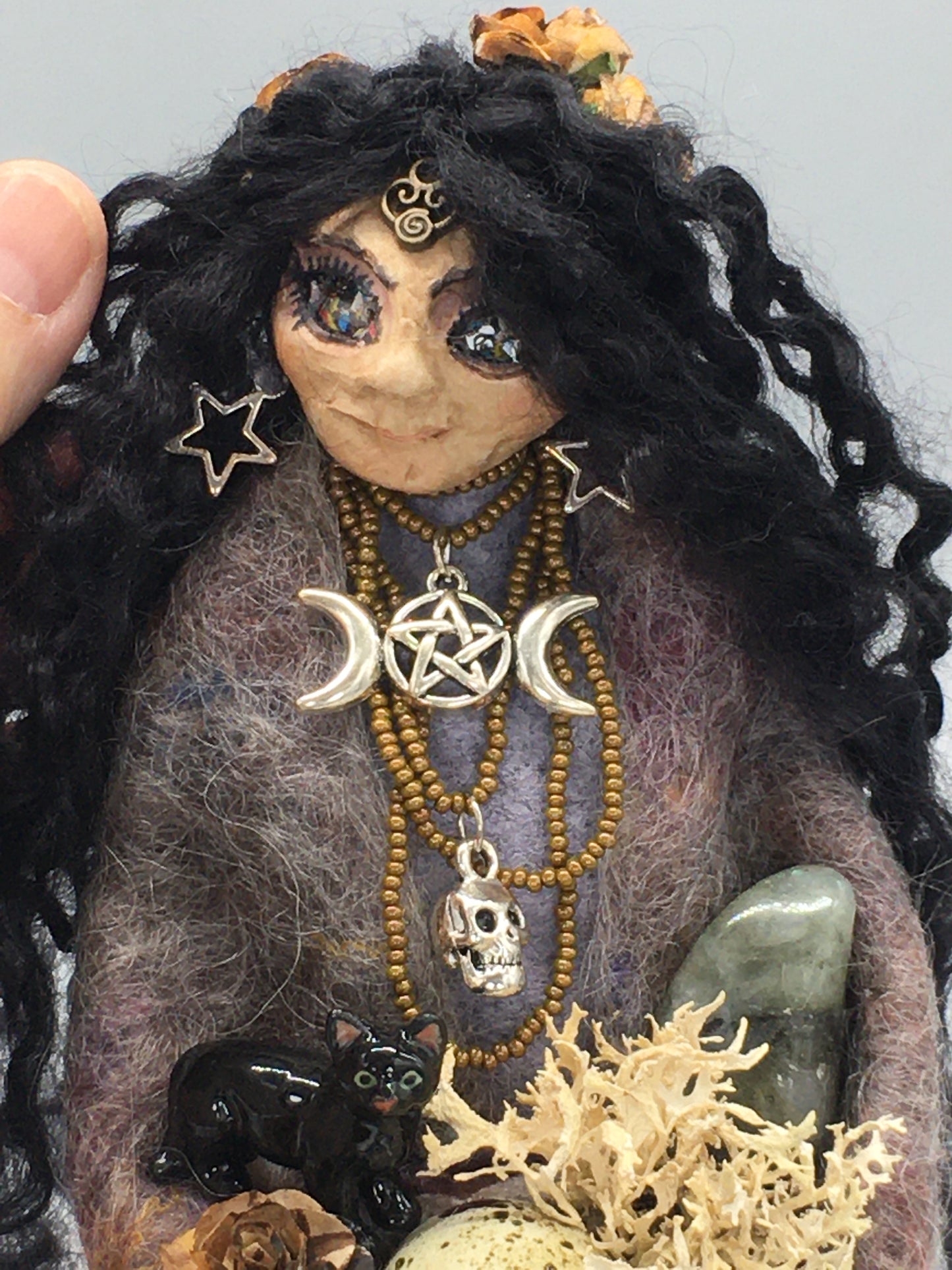 HUD A LLEDRITH: OOAK Handmade Welsh Witch Fairy Art Doll