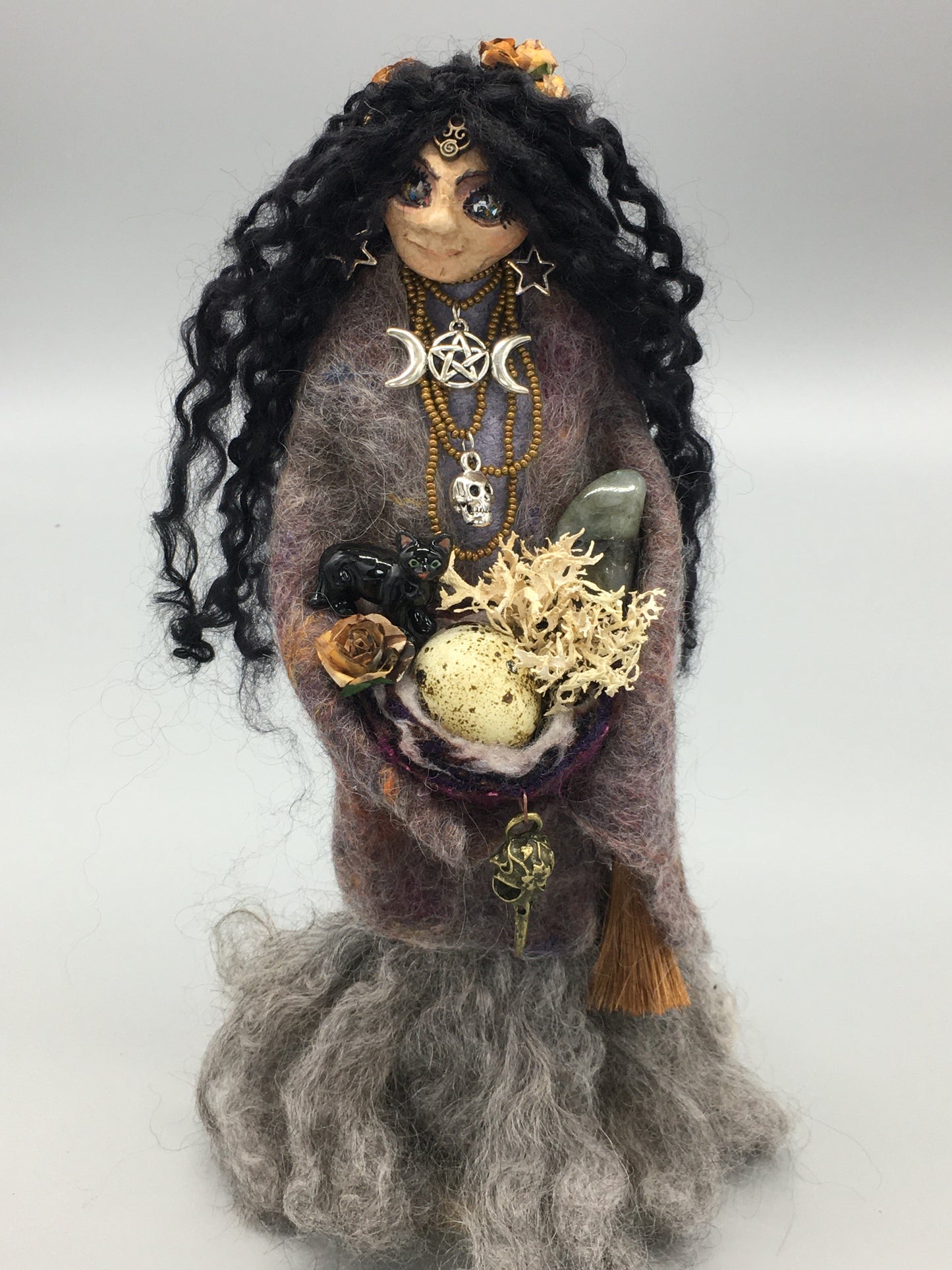 HUD A LLEDRITH: OOAK Handmade Welsh Witch Fairy Art Doll