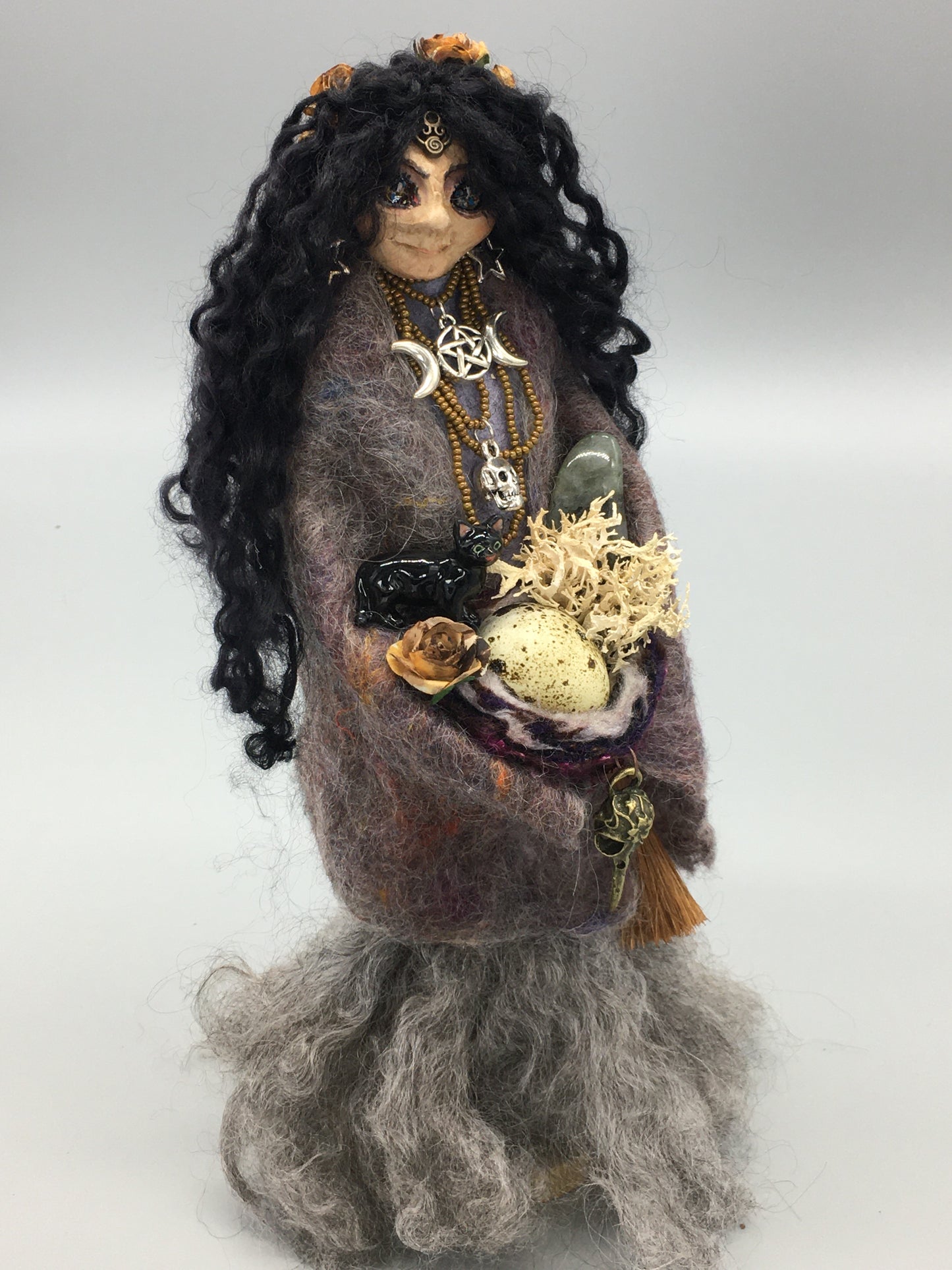 HUD A LLEDRITH: OOAK Handmade Welsh Witch Fairy Art Doll