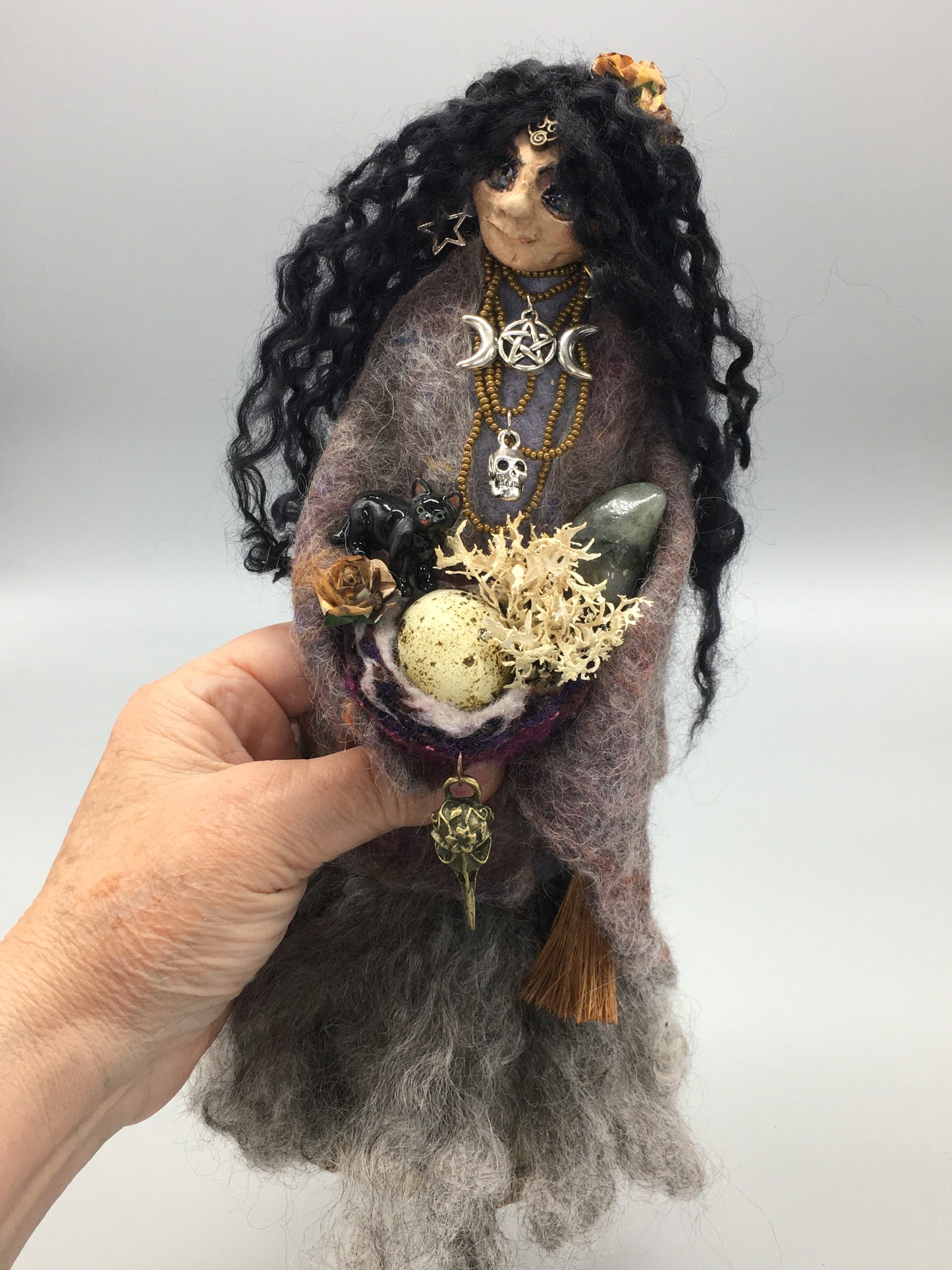 HUD A LLEDRITH: OOAK Handmade Welsh Witch Fairy Art Doll