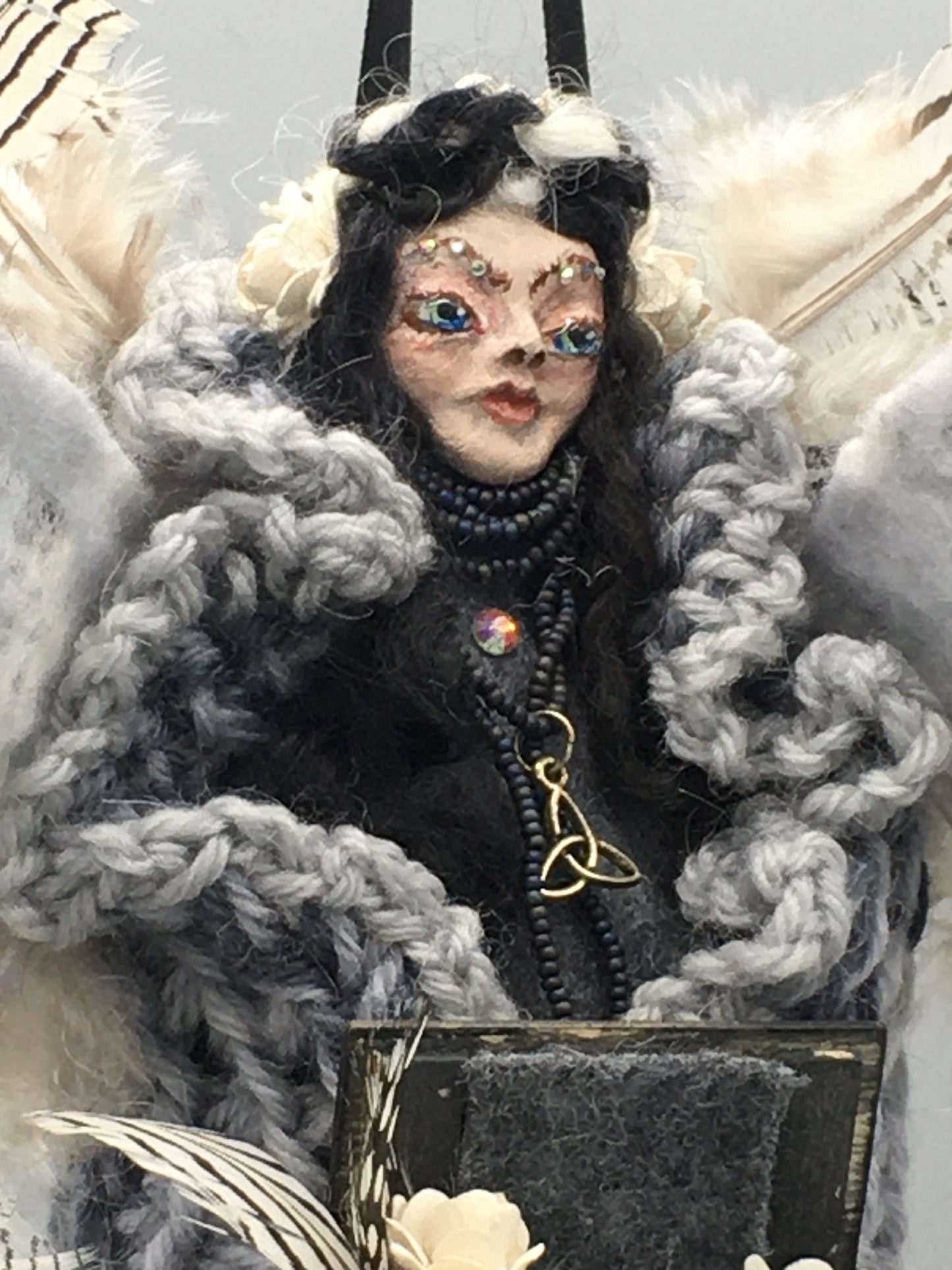 PETRA, Handmade OOAK Welsh Fairy Witch Art Doll * Goth Horror Crone