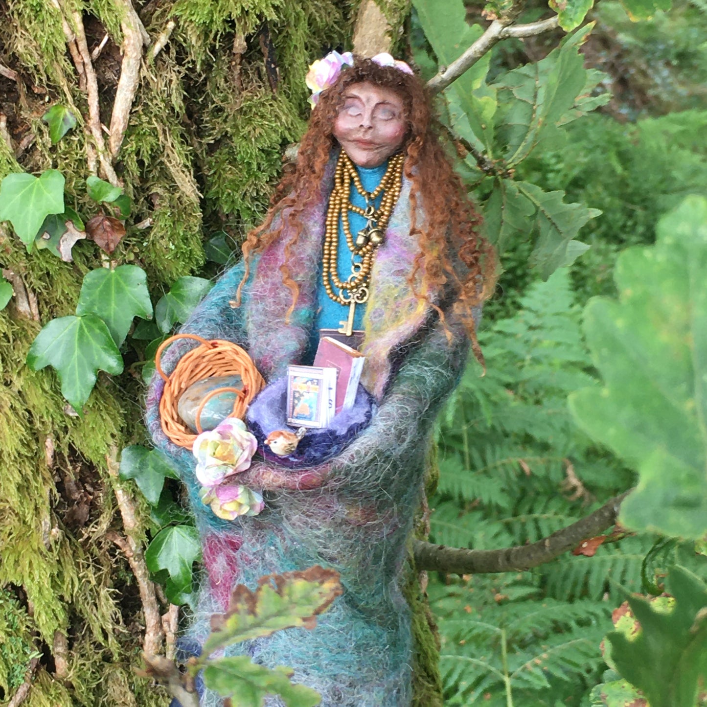 ADERYN BACH: Handmade OOAK Welsh Forest Fairy Wise Woman Art Doll