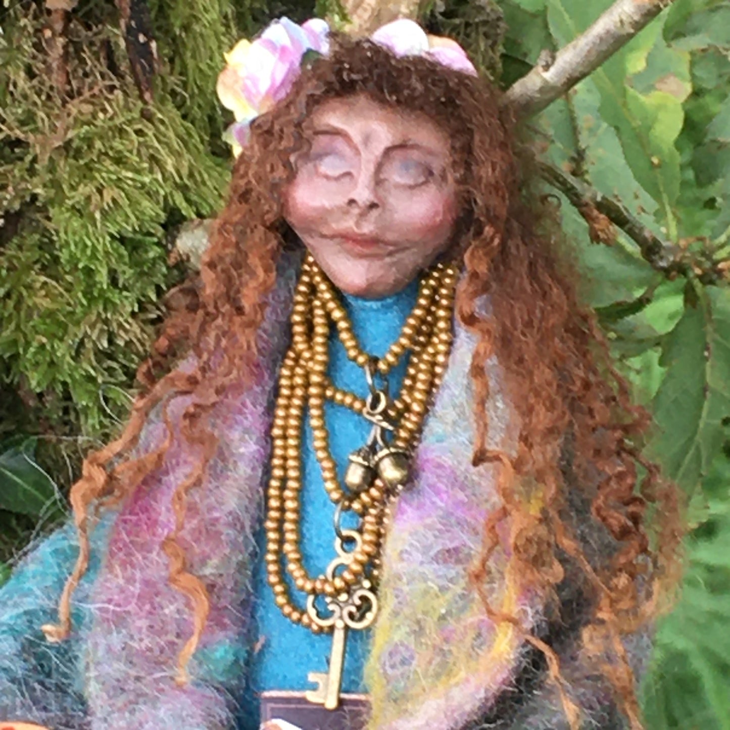 ADERYN BACH: Handmade OOAK Welsh Forest Fairy Wise Woman Art Doll