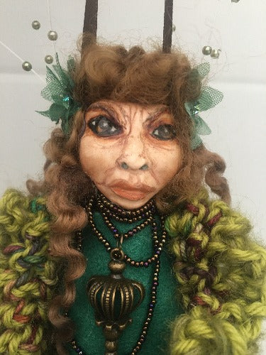 SWYN, Handmade OOAK Witch * Enchanted Welsh Fairy Art Doll * Goth Horror Halloween Scary