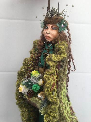 SWYN, Handmade OOAK Witch * Enchanted Welsh Fairy Art Doll * Goth Horror Halloween Scary