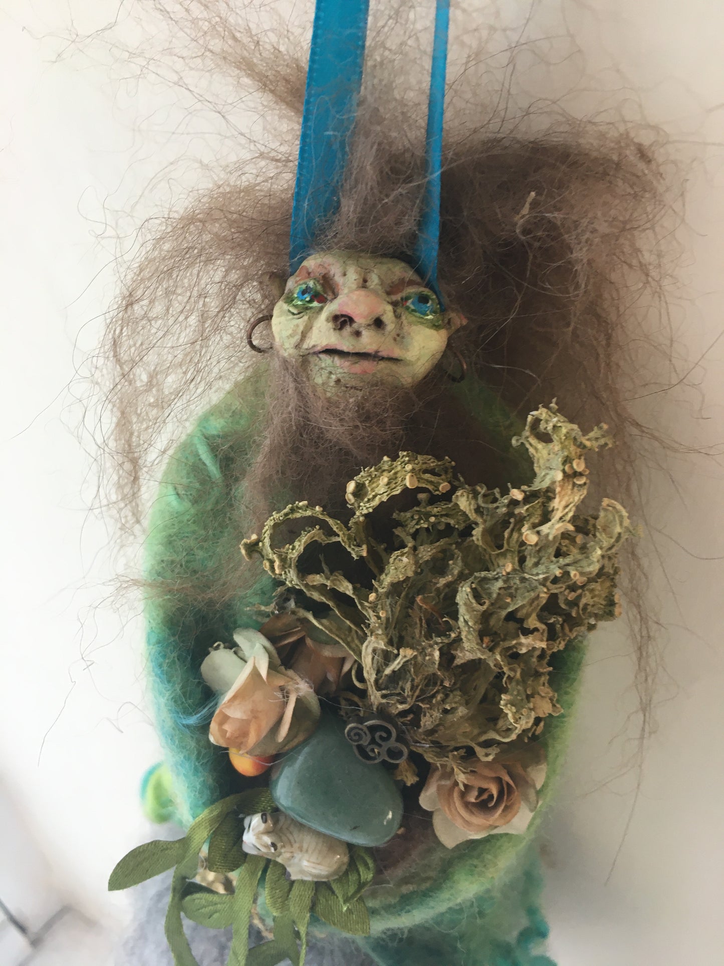 ERYL, Handmade OOAK Goblin Gnome Welsh Fairy Art Doll