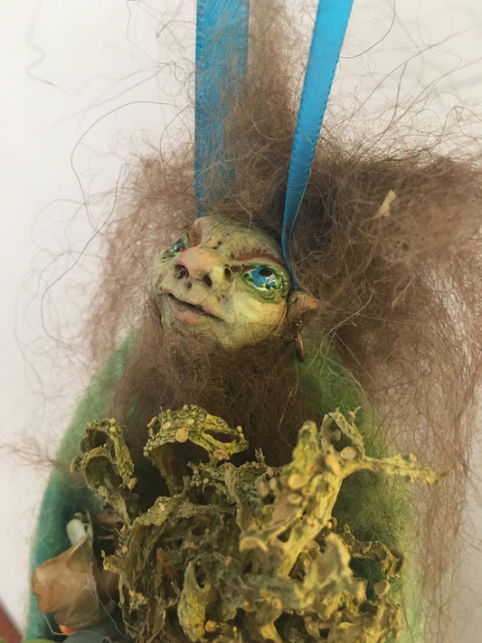 ERYL, Handmade OOAK Goblin Gnome Welsh Fairy Art Doll