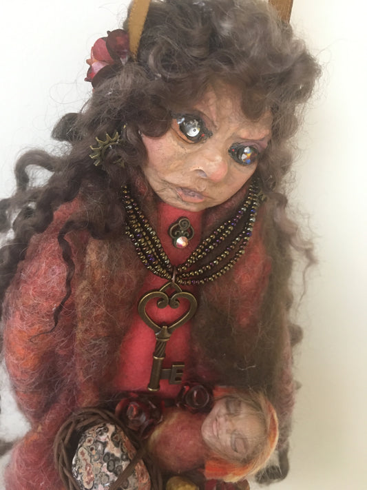 CARA & CALON Handmade OOAK Welsh Witch Art Doll