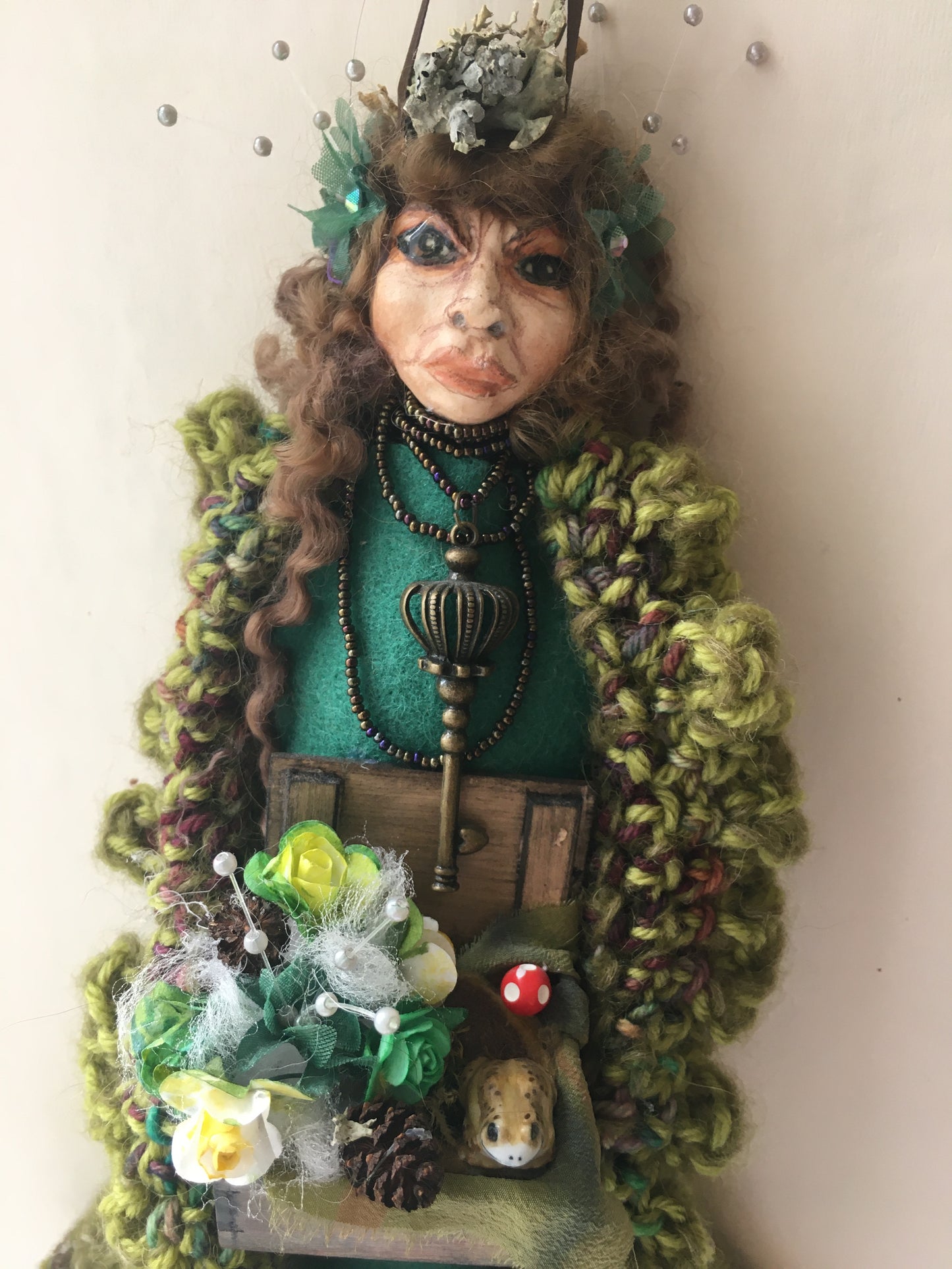 SWYN, Handmade OOAK Witch * Enchanted Welsh Fairy Art Doll * Goth Horror Halloween Scary