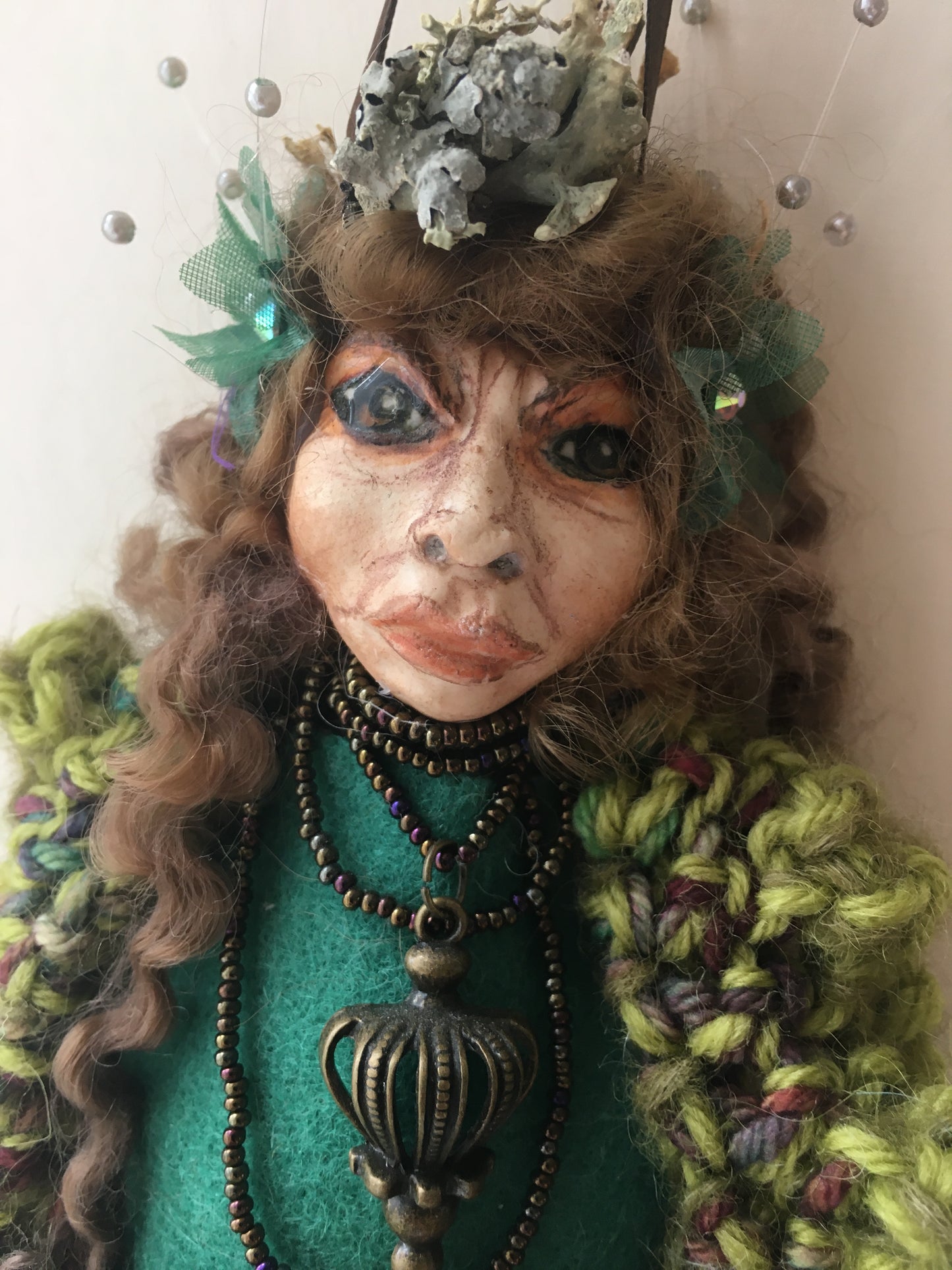 SWYN, Handmade OOAK Witch * Enchanted Welsh Fairy Art Doll * Goth Horror Halloween Scary