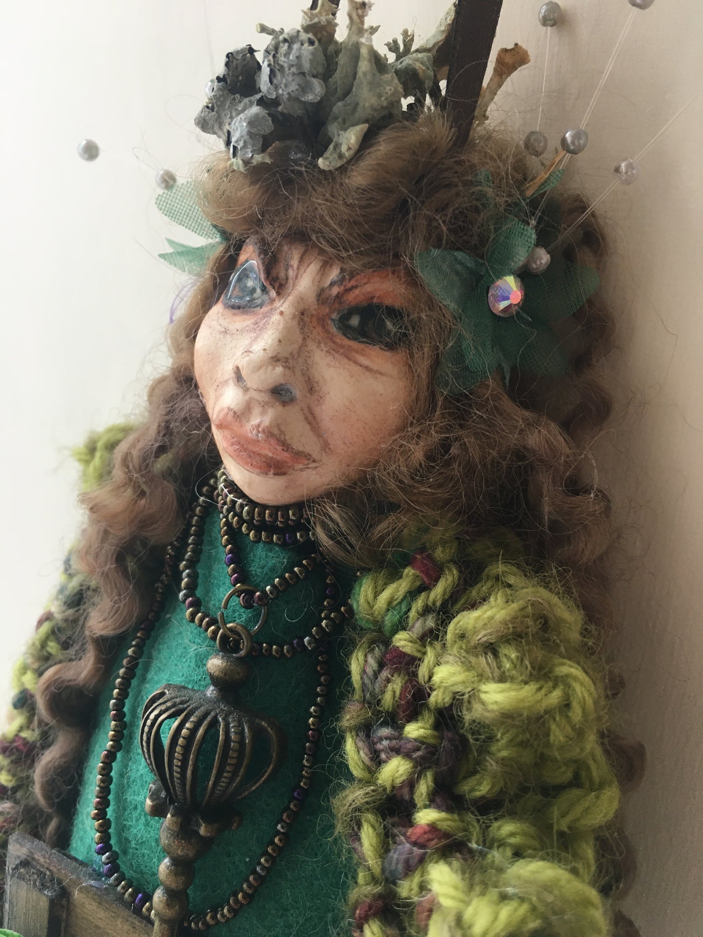 SWYN, Handmade OOAK Witch * Enchanted Welsh Fairy Art Doll * Goth Horror Halloween Scary