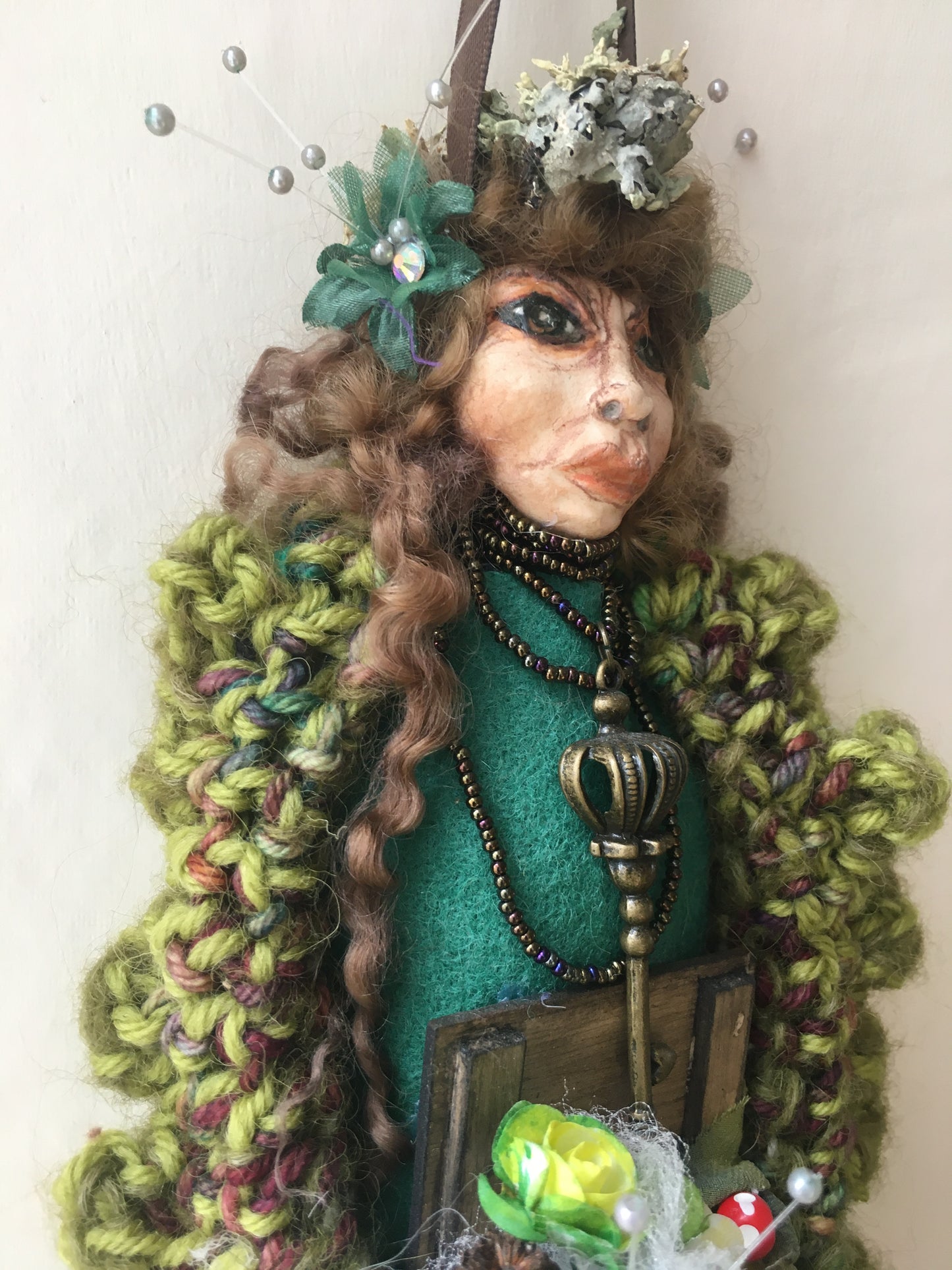 SWYN, Handmade OOAK Witch * Enchanted Welsh Fairy Art Doll * Goth Horror Halloween Scary