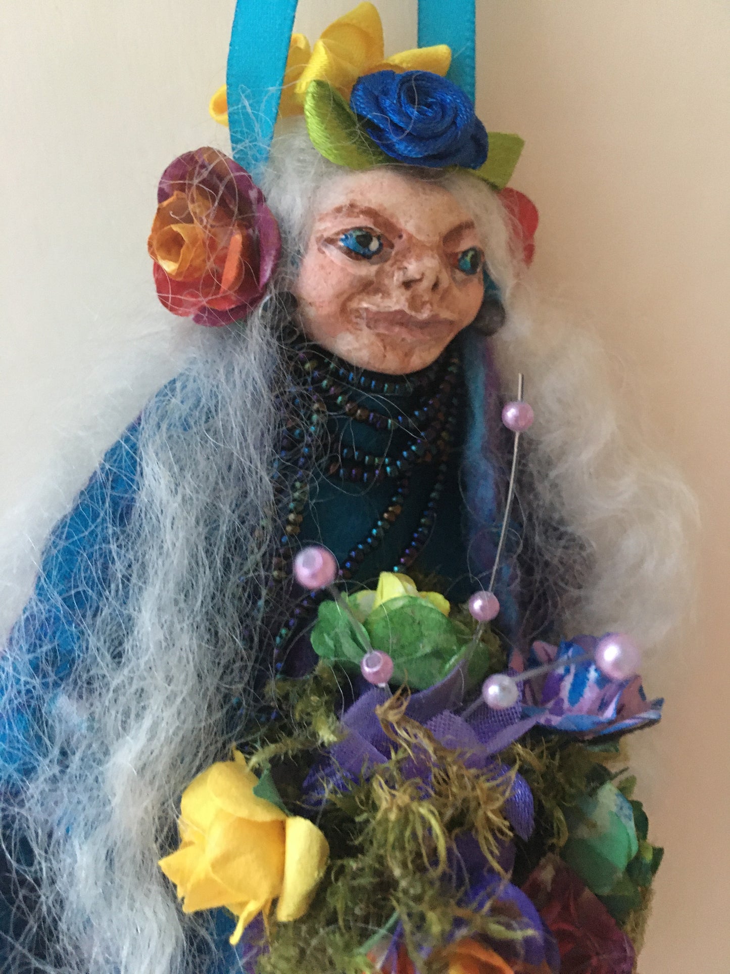 DAFINA, Handmade OOAK Rainbow Fantasy Welsh Fairy Art Doll