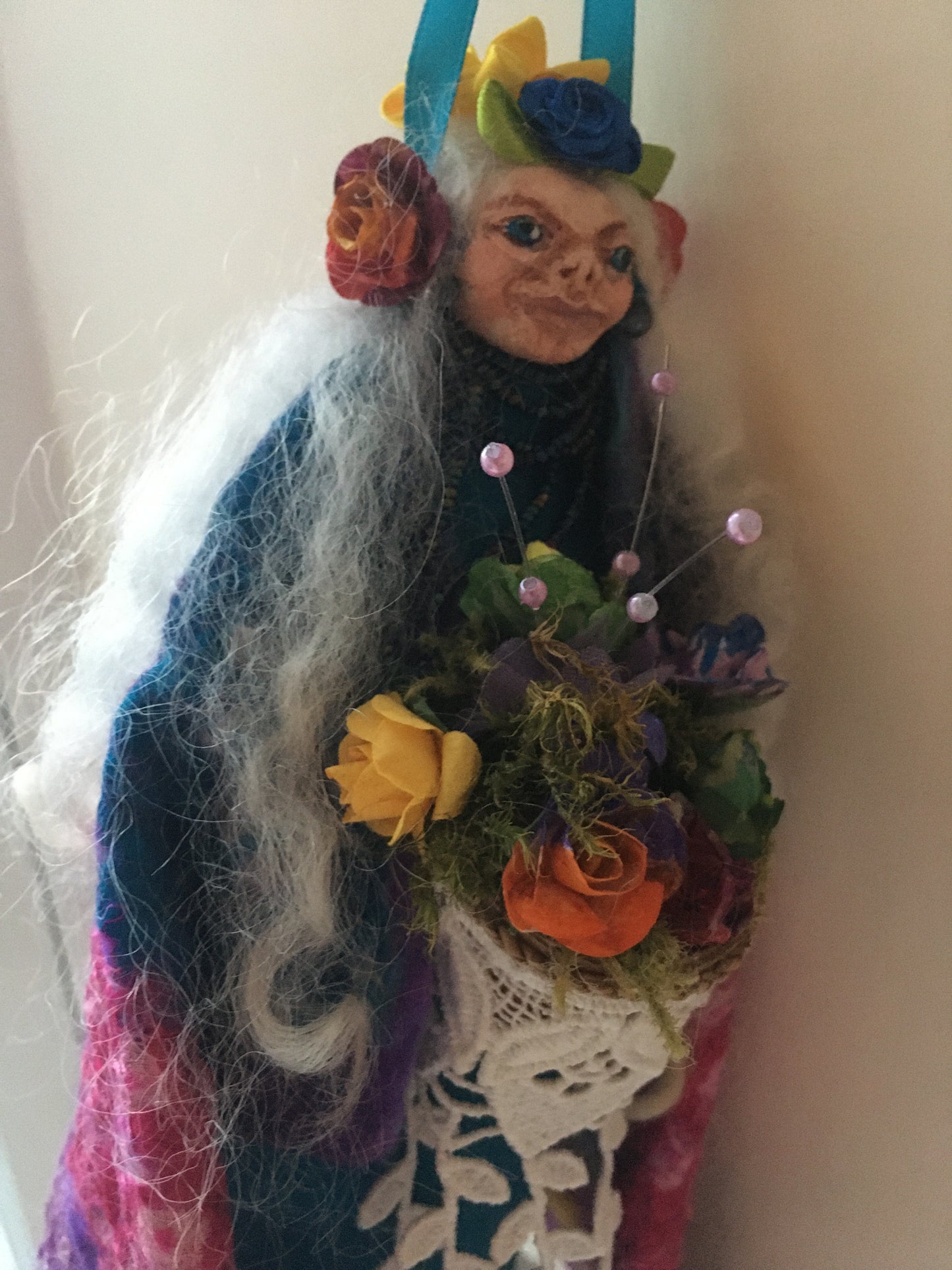 DAFINA, Handmade OOAK Rainbow Fantasy Welsh Fairy Art Doll