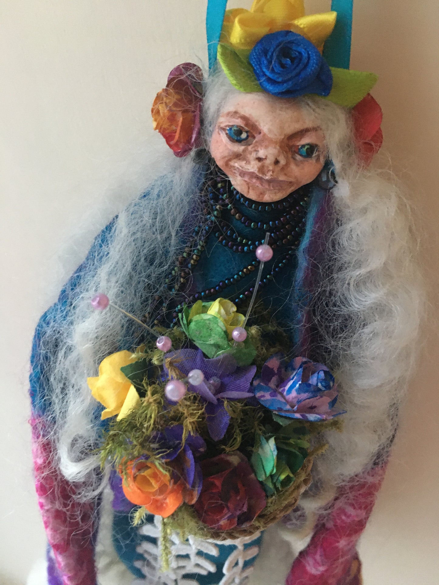 DAFINA, Handmade OOAK Rainbow Fantasy Welsh Fairy Art Doll