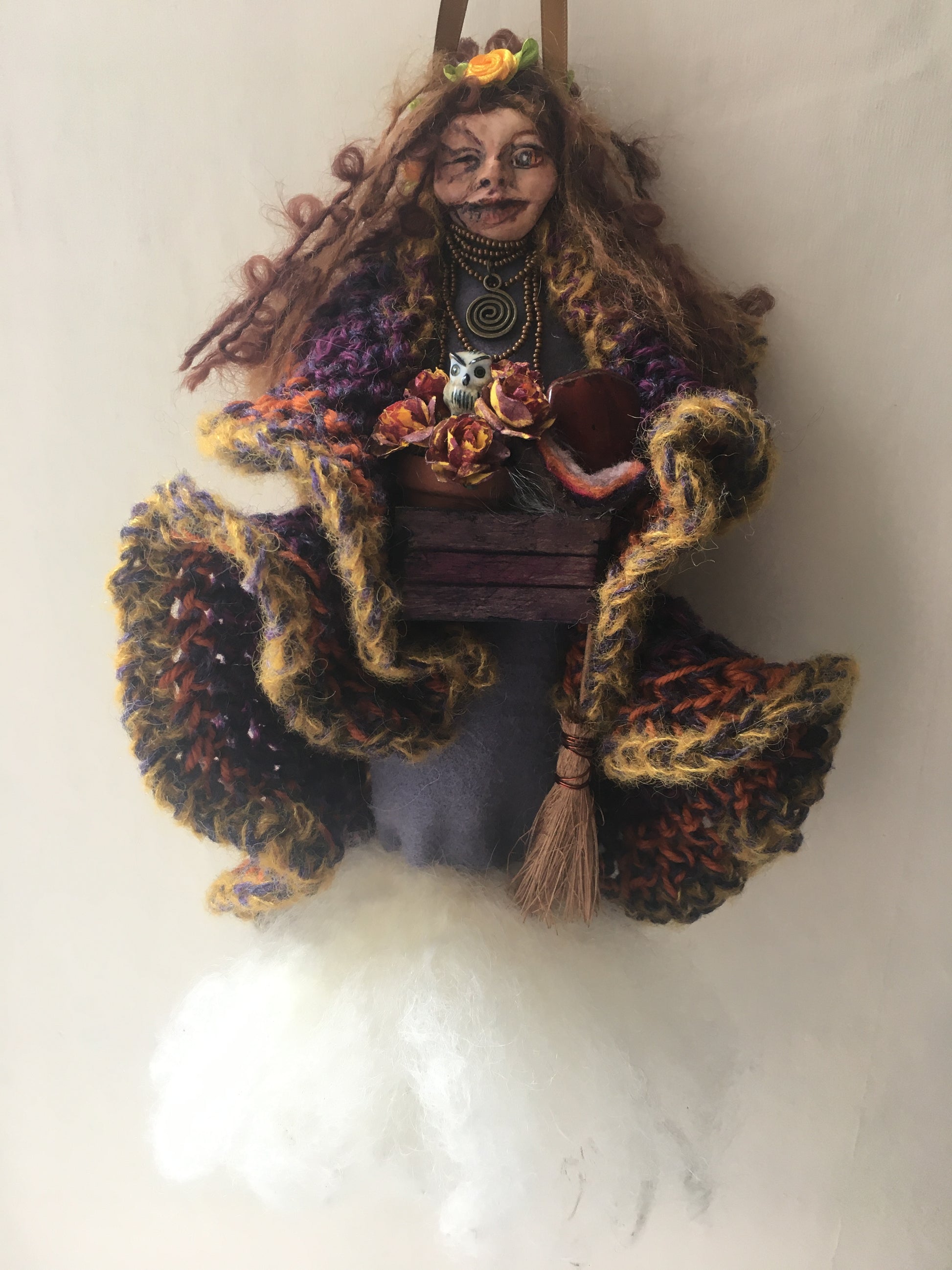 OOAK welsh fairy art doll fantasy collectible handmade doll art witch doll art