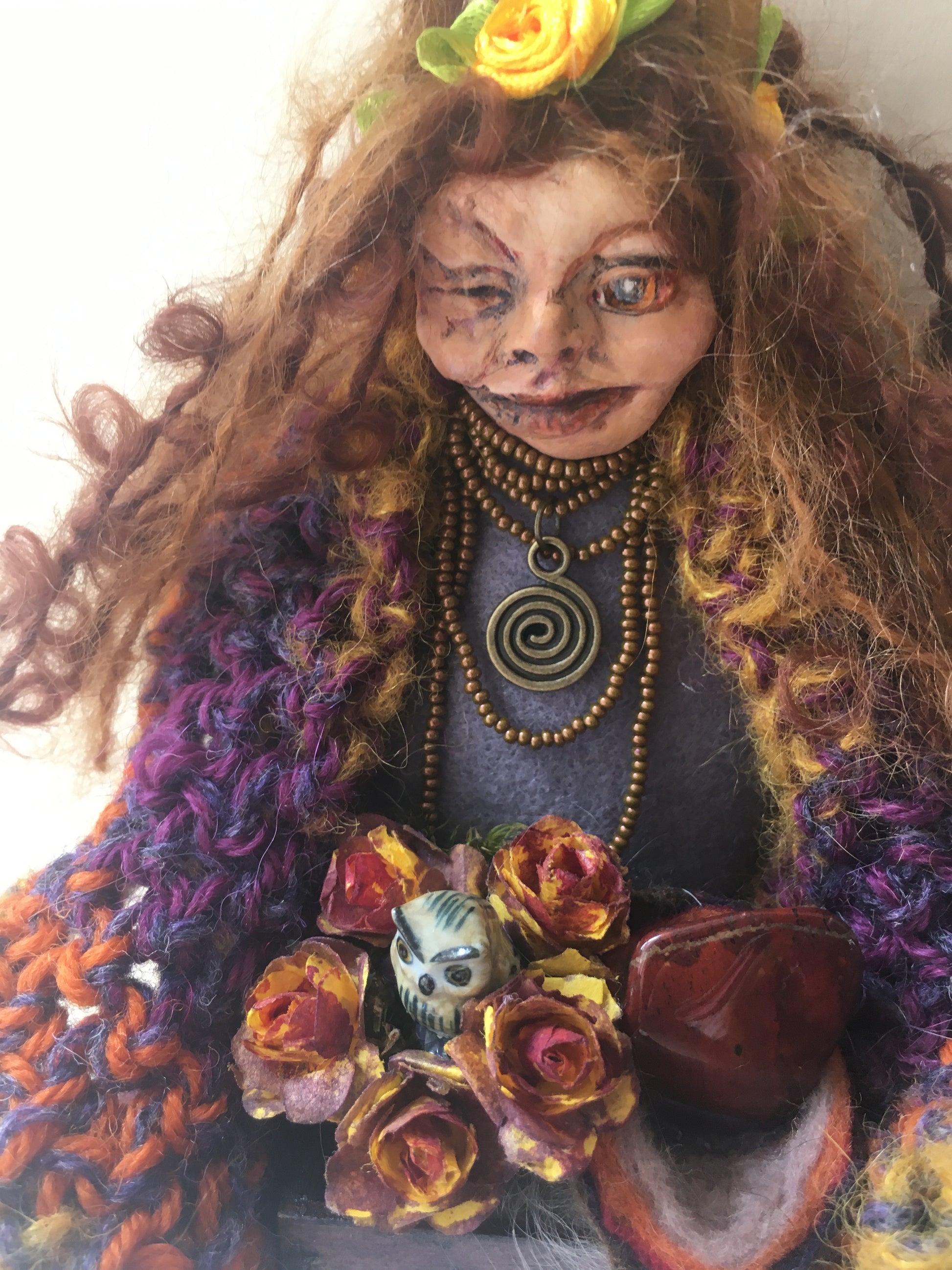 OOAK welsh fairy art doll fantasy collectible handmade doll art witch doll art