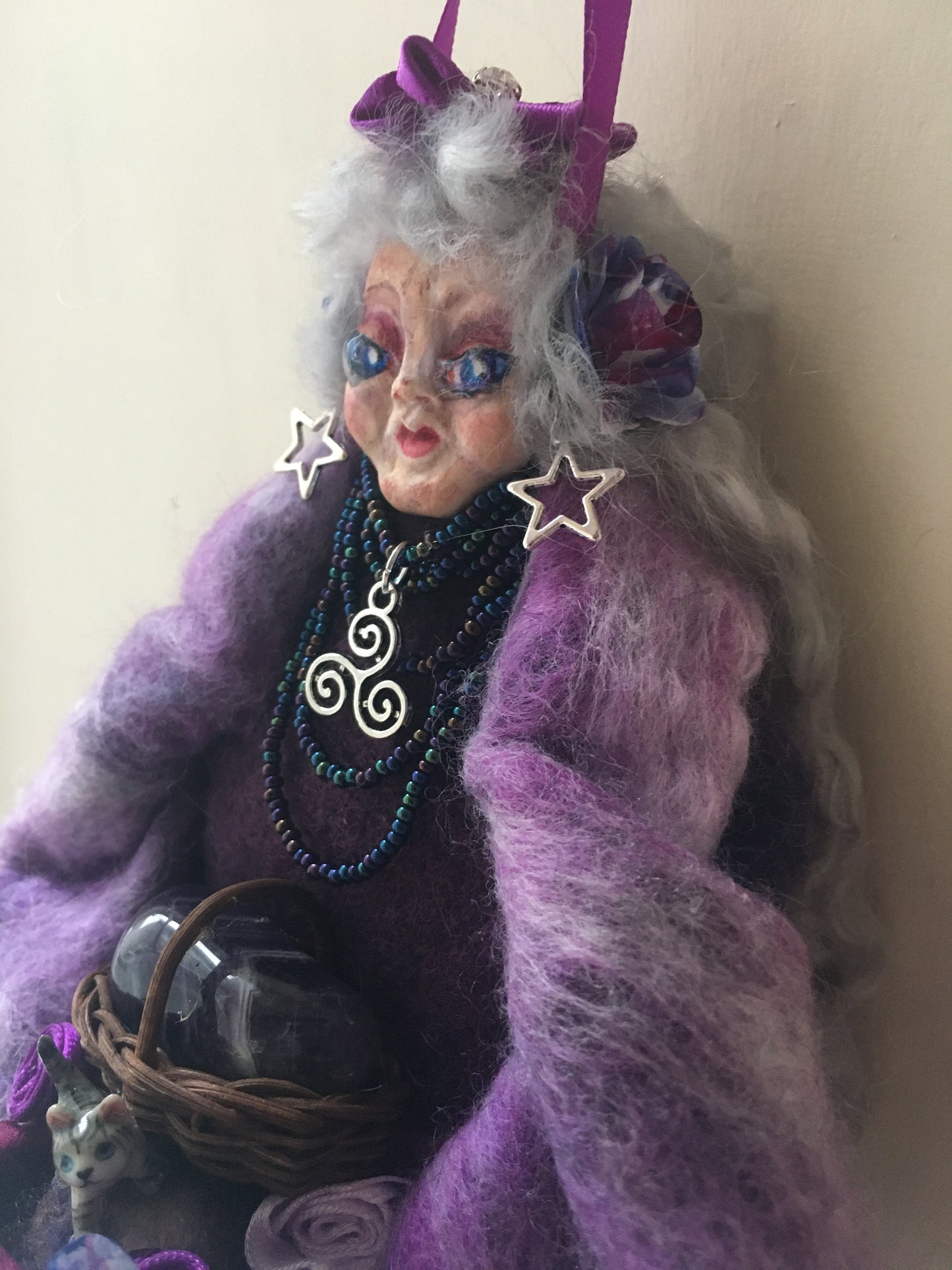 OOAK welsh fairy art doll fantasy collectible handmade doll art witch doll art