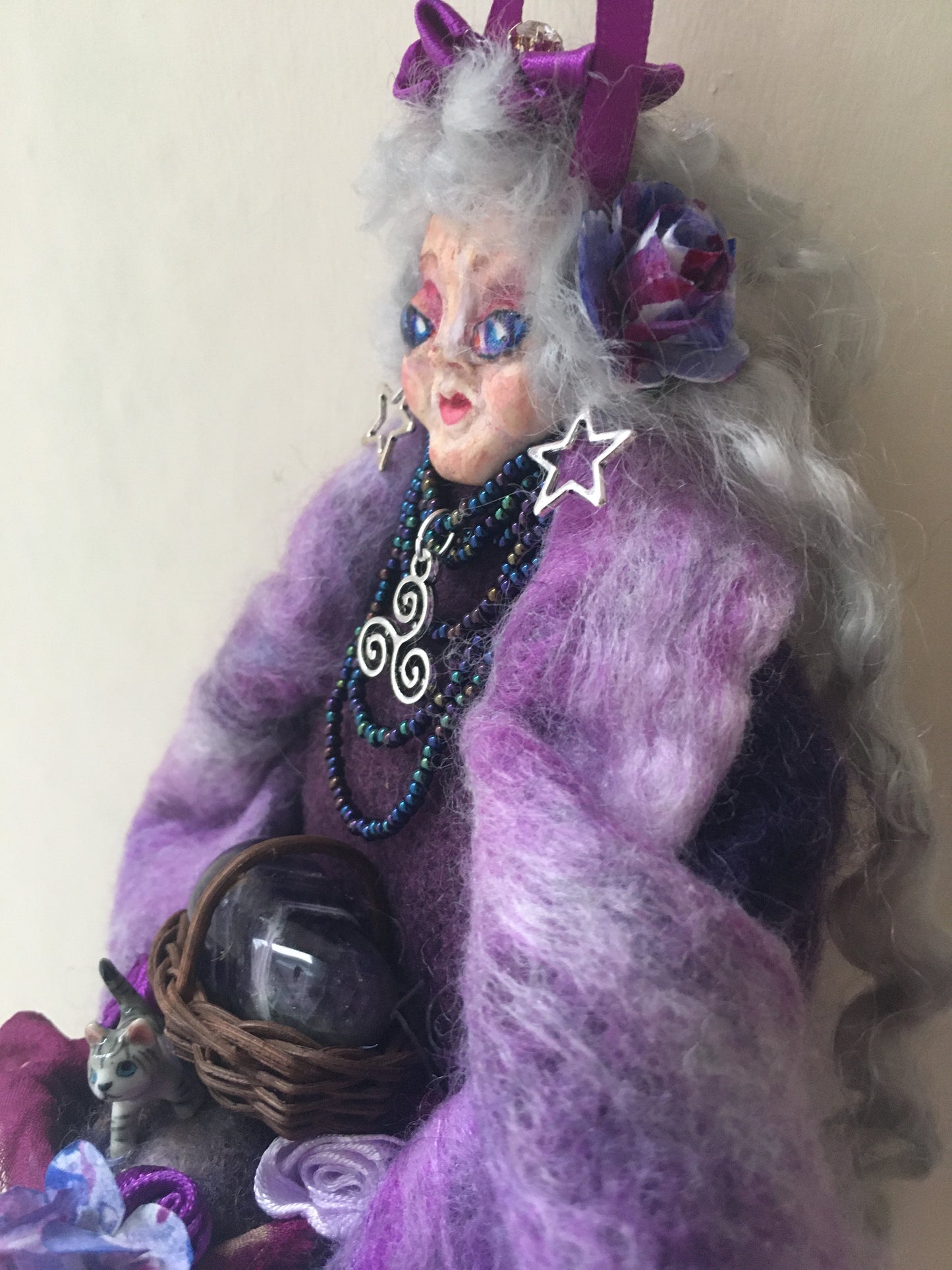 OOAK welsh fairy art doll fantasy collectible handmade doll witch art