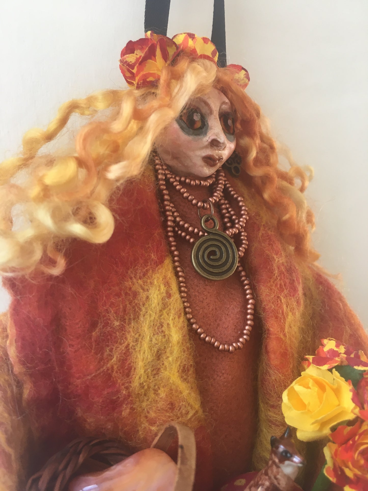 OOAK welsh fairy art doll fantasy collectible handmade doll art witch doll art