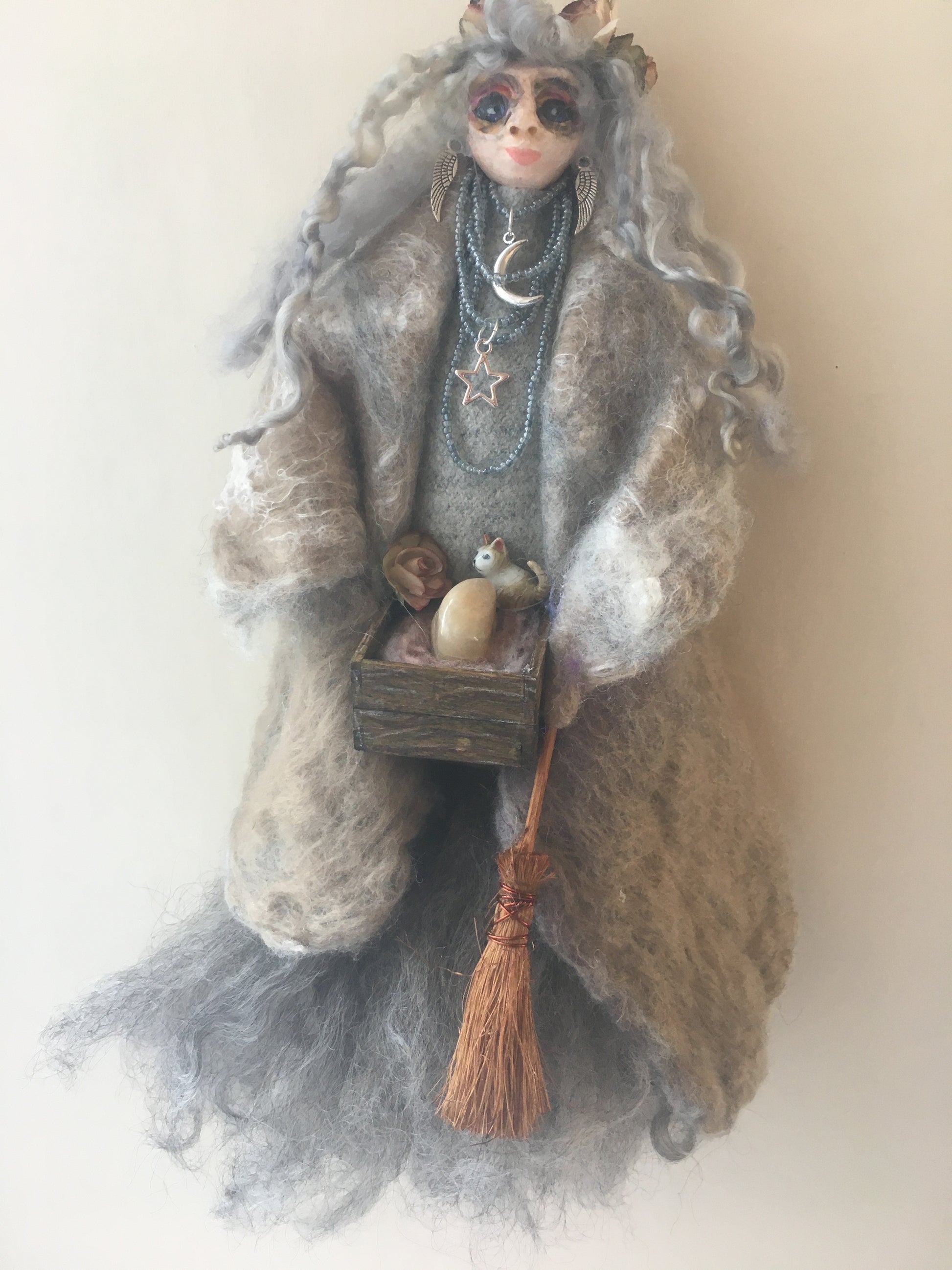 OOAK welsh fairy art doll fantasy collectible handmade doll witch art