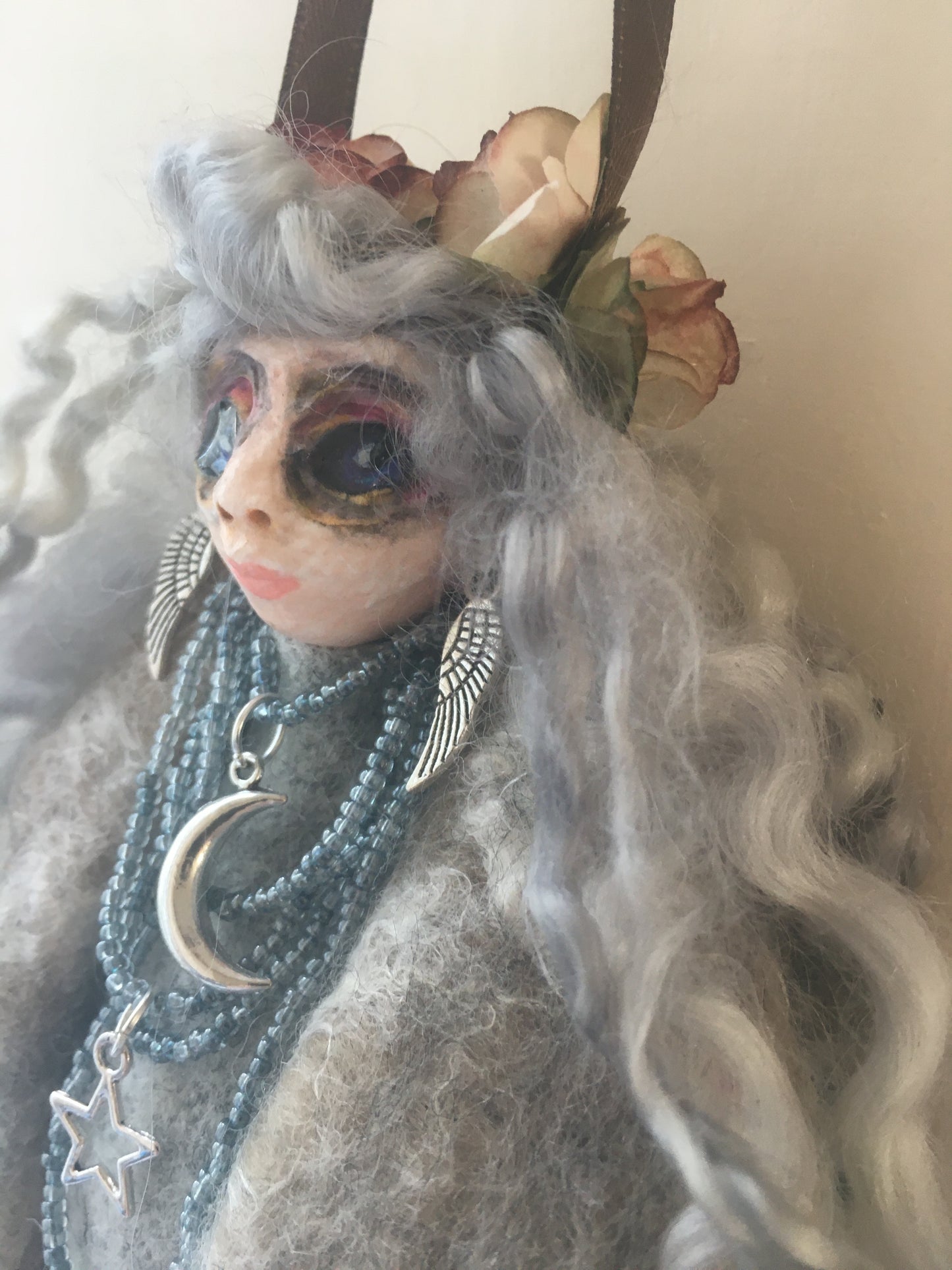 OOAK welsh fairy art doll fantasy collectible handmade doll witch art