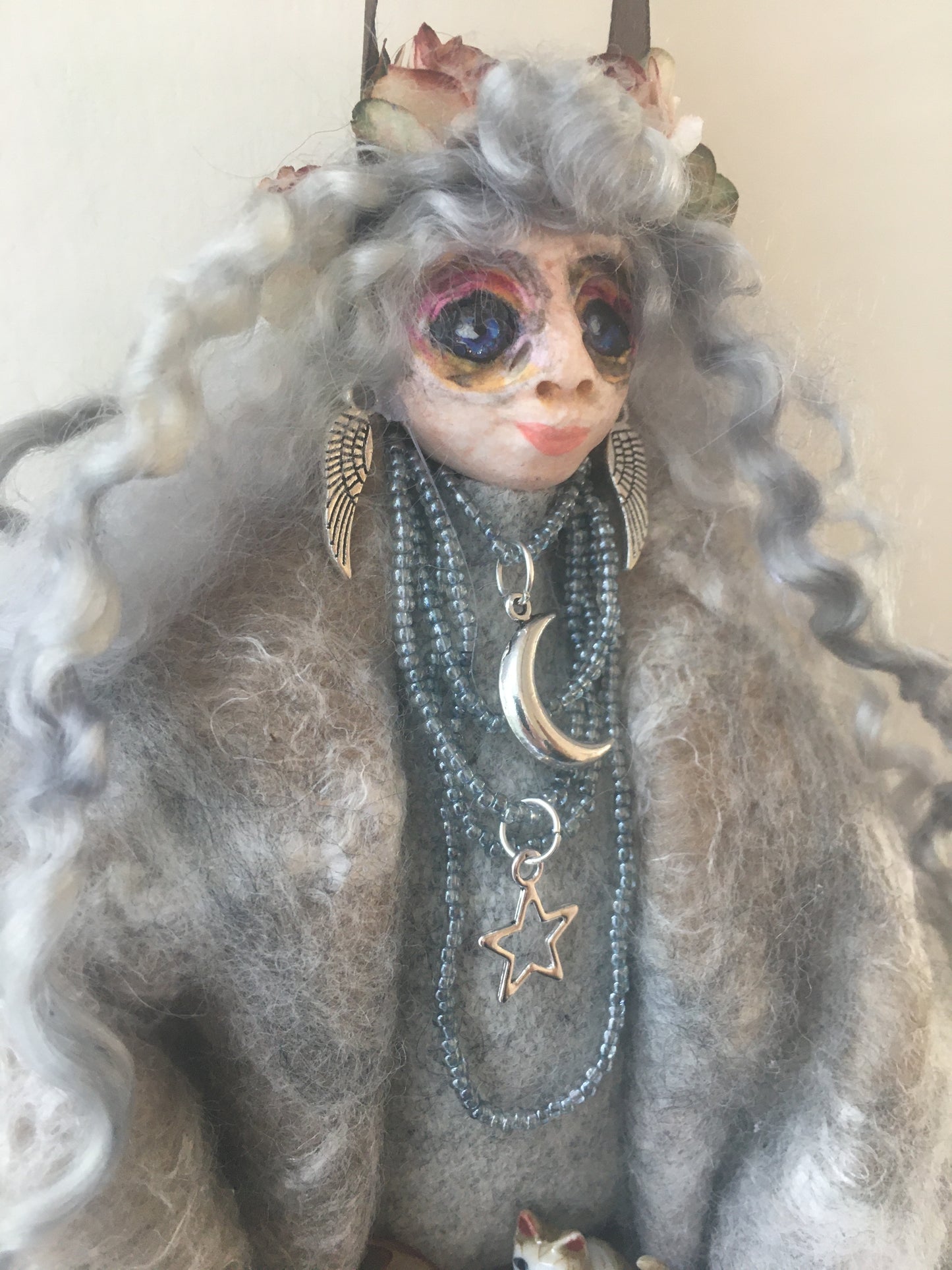 OOAK welsh fairy art doll fantasy collectible handmade doll witch art